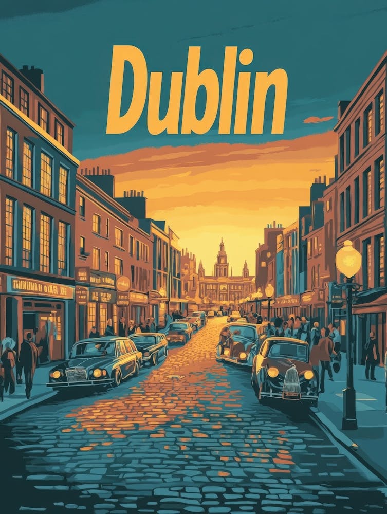Aihrgdesign A Classic 1960s Travel Poster For Dublin 1