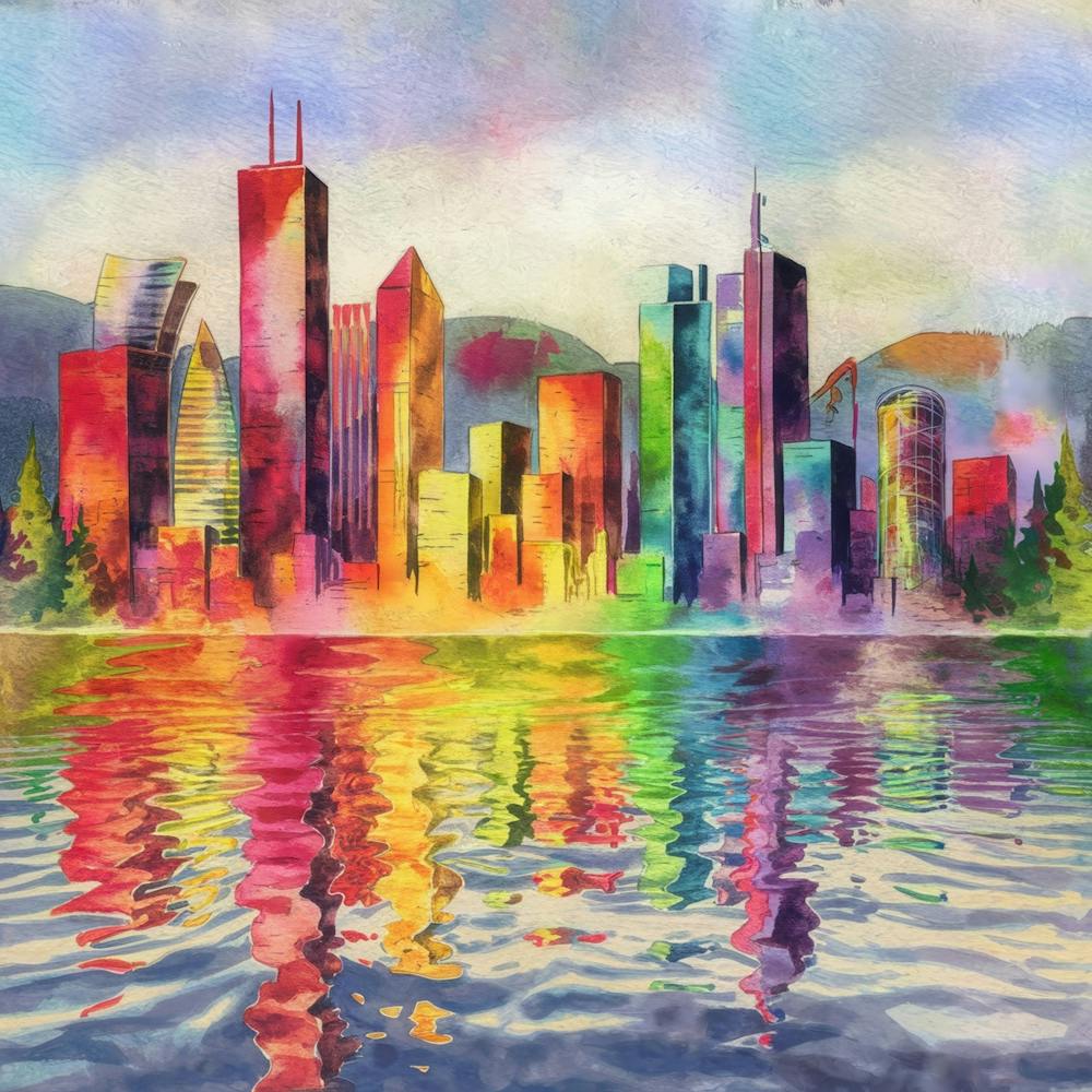 Rainbow City Skyline