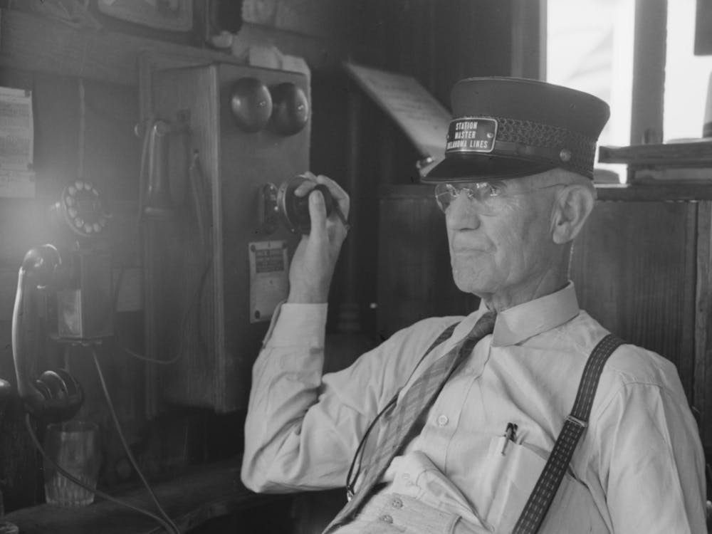 Station Master, Streetcar Terminal, Oklahoma City, Oklahoma By Russell Lee