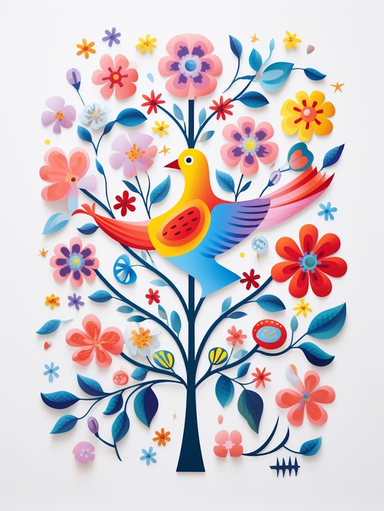 Scandinavian Bird Illustration Dove 2