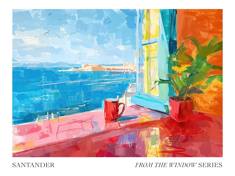 Santander From The Window Series Poster Painting 1