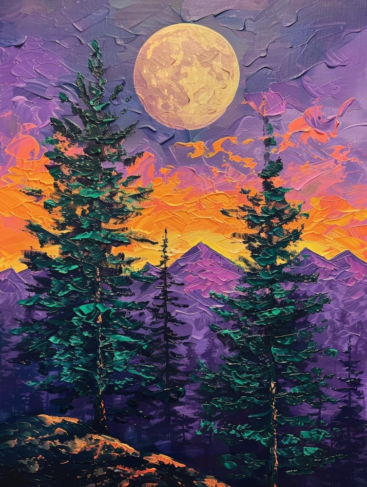 Full Moon In The Mountains 2