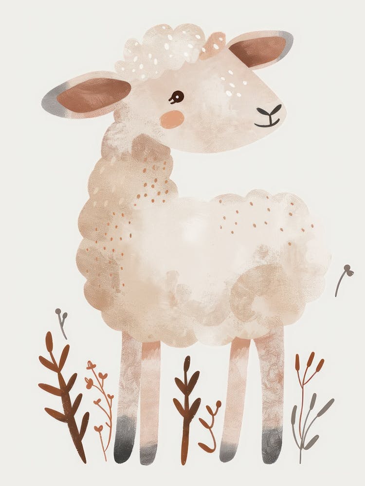 Charming Nursery Kids Animals Lamb 4
