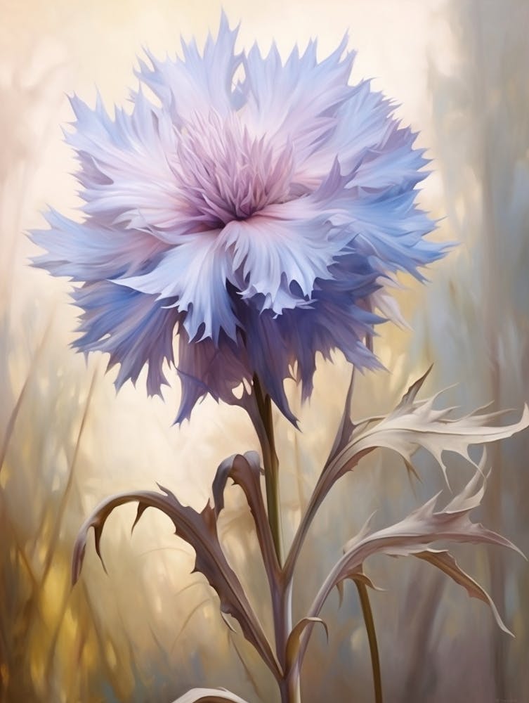 Floral Illustration Cornflower