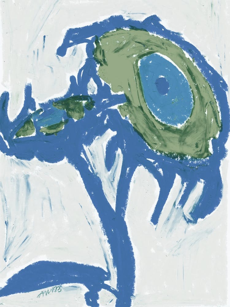 Blue And Green Flower