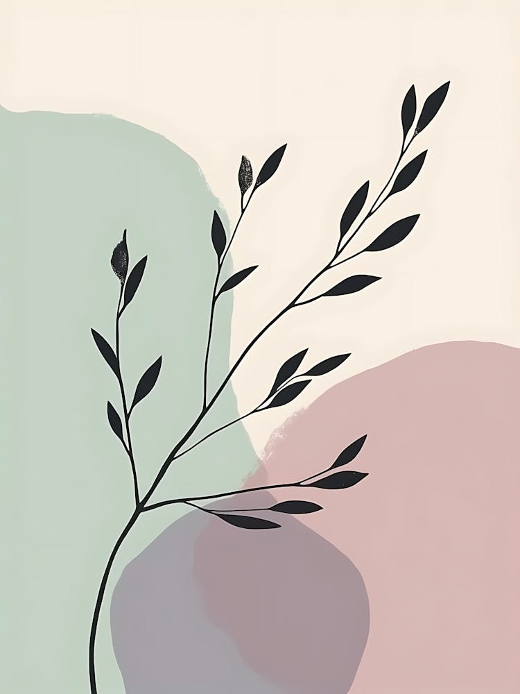Abstract Foliage in Warm Earthy Tones