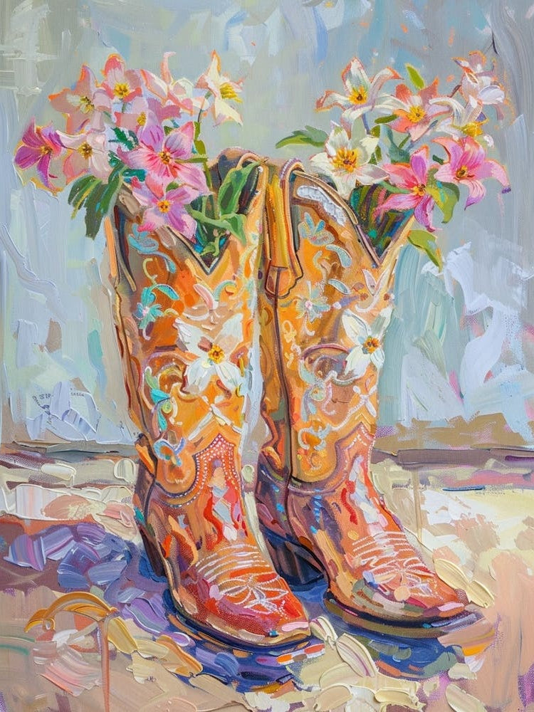 Cowboy Boots And Wildflowers Trillium