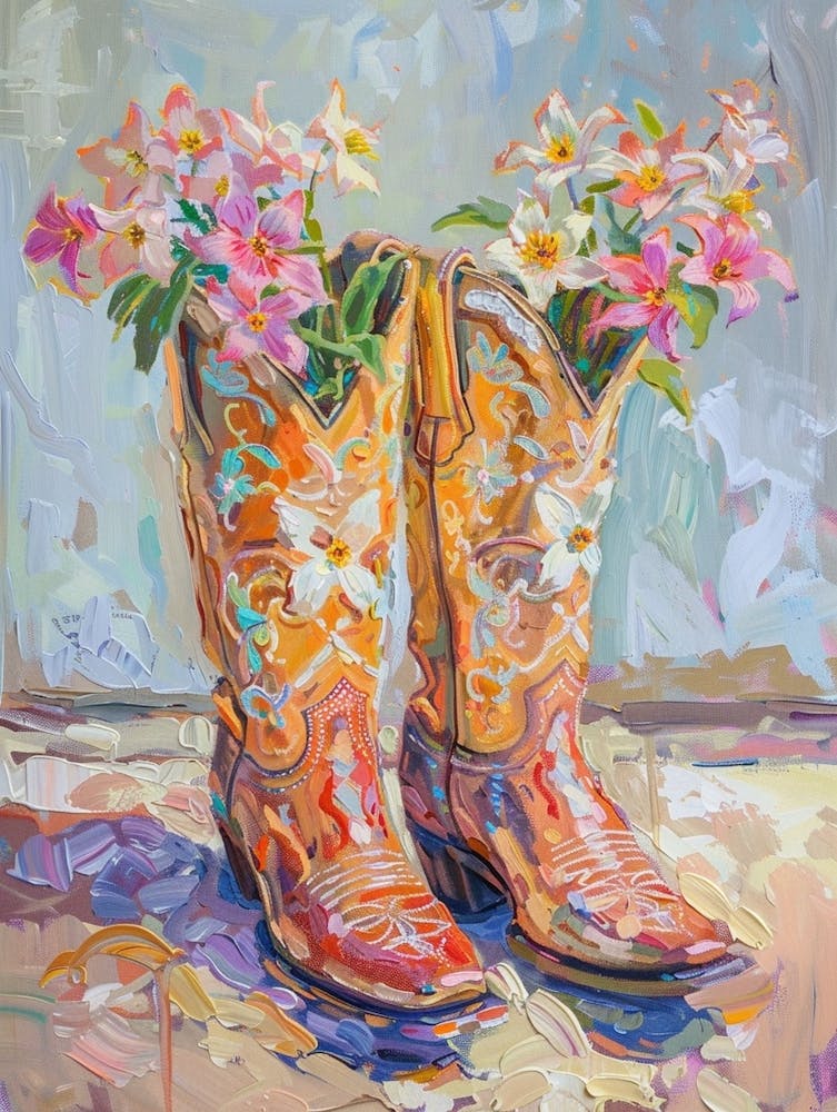 Cowboy Boots And Wildflowers Trillium