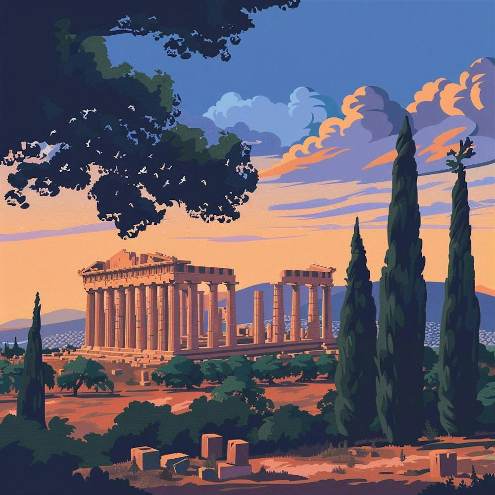 A Temple Of Olympian Zeus In Athens Vector Desig 1720009328 1