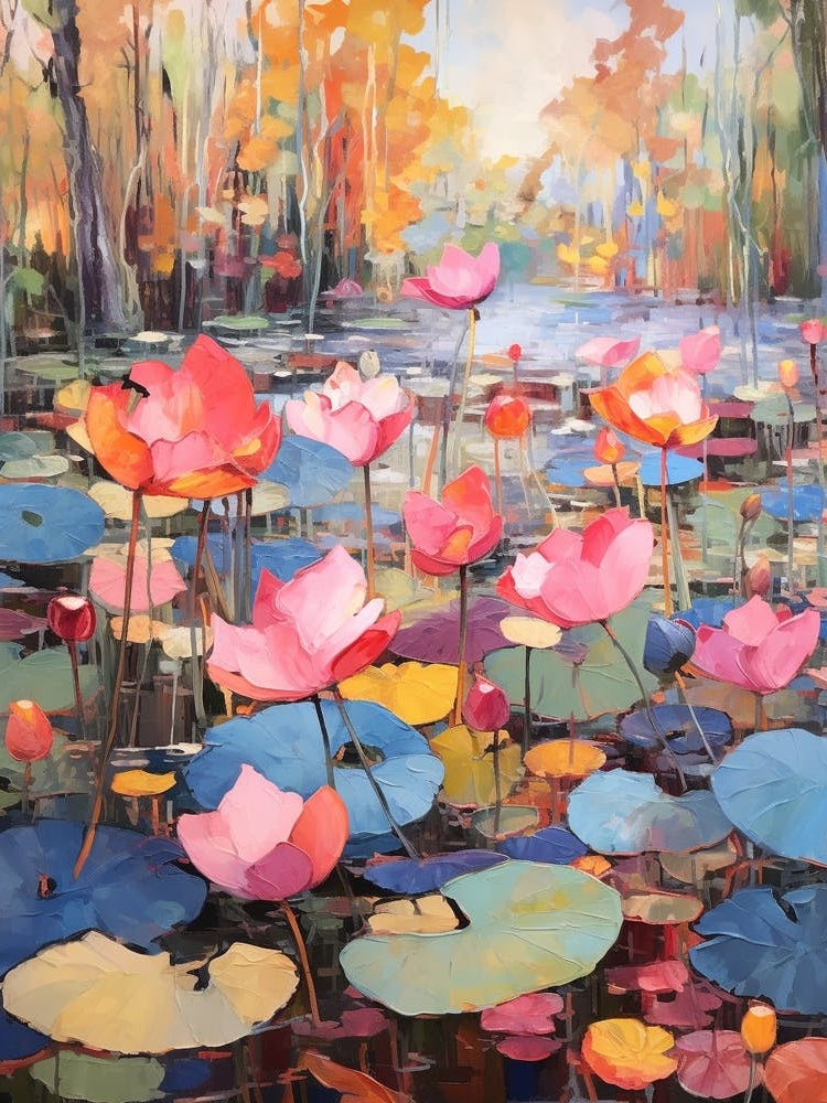 Autumn Gardens Painting Lotusland Usa 1