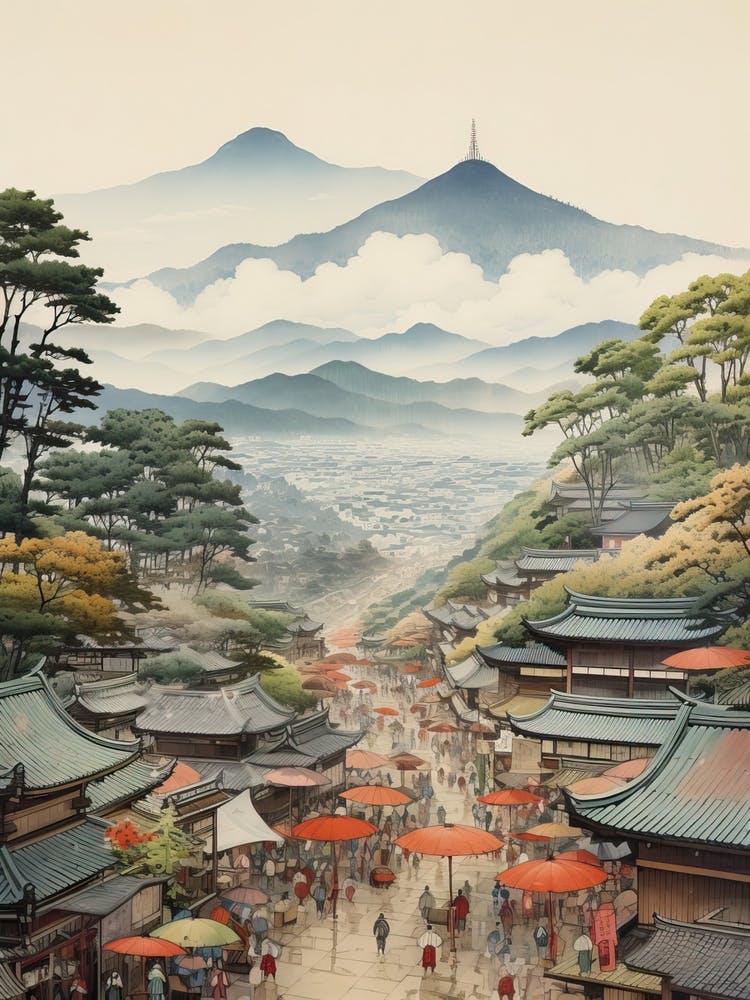 Shikoku Pilgrimage In Shikoku, Ukiyo E Drawing 4