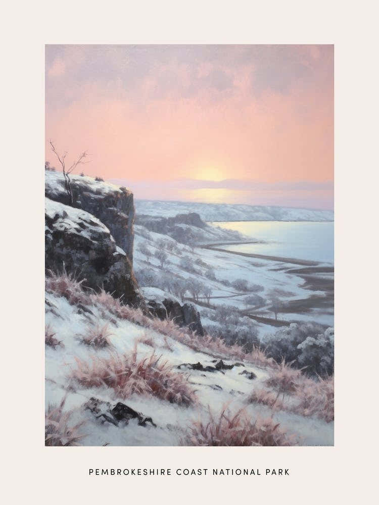 Dreamy Winter National Park Poster  Pembrokeshire Coast National Park United States 4