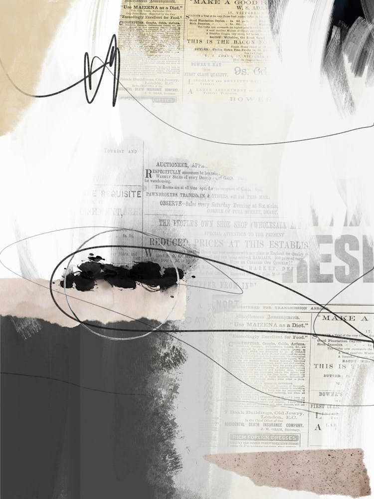 Modern Newspaper Abstract 1