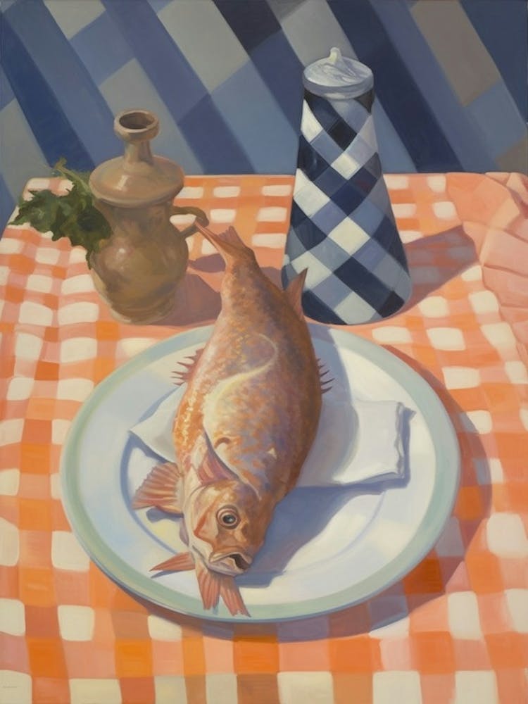 Monkfish Still Life Painting