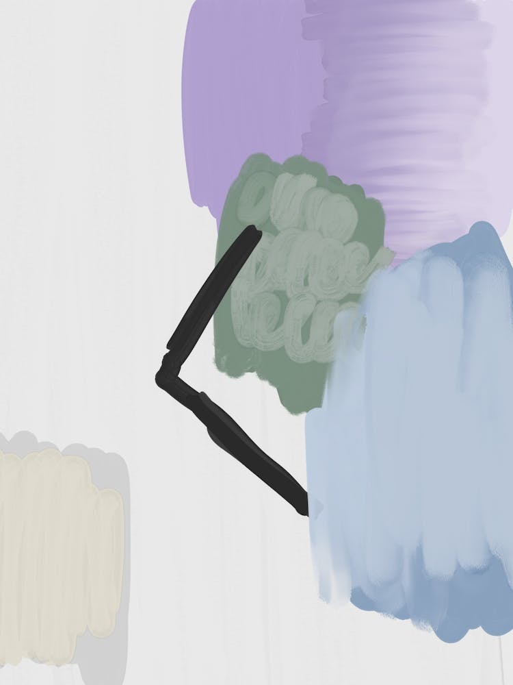 Peinture au pinceau abstraite colorée