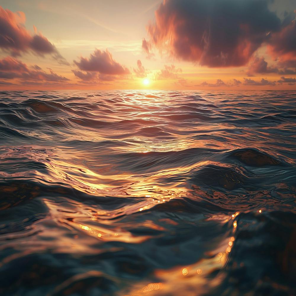 Sunset Over The Ocean 1