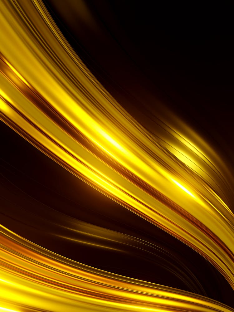 Abstract Gold Wavy Lines