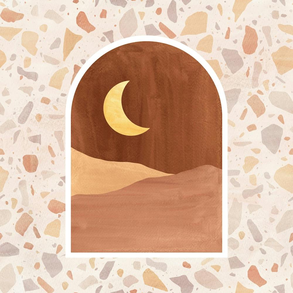 Moon In The Desert and terrazzo pattern