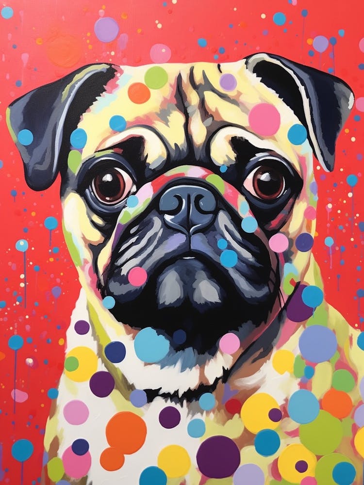 Pug Pop Art Paint Inspired 1