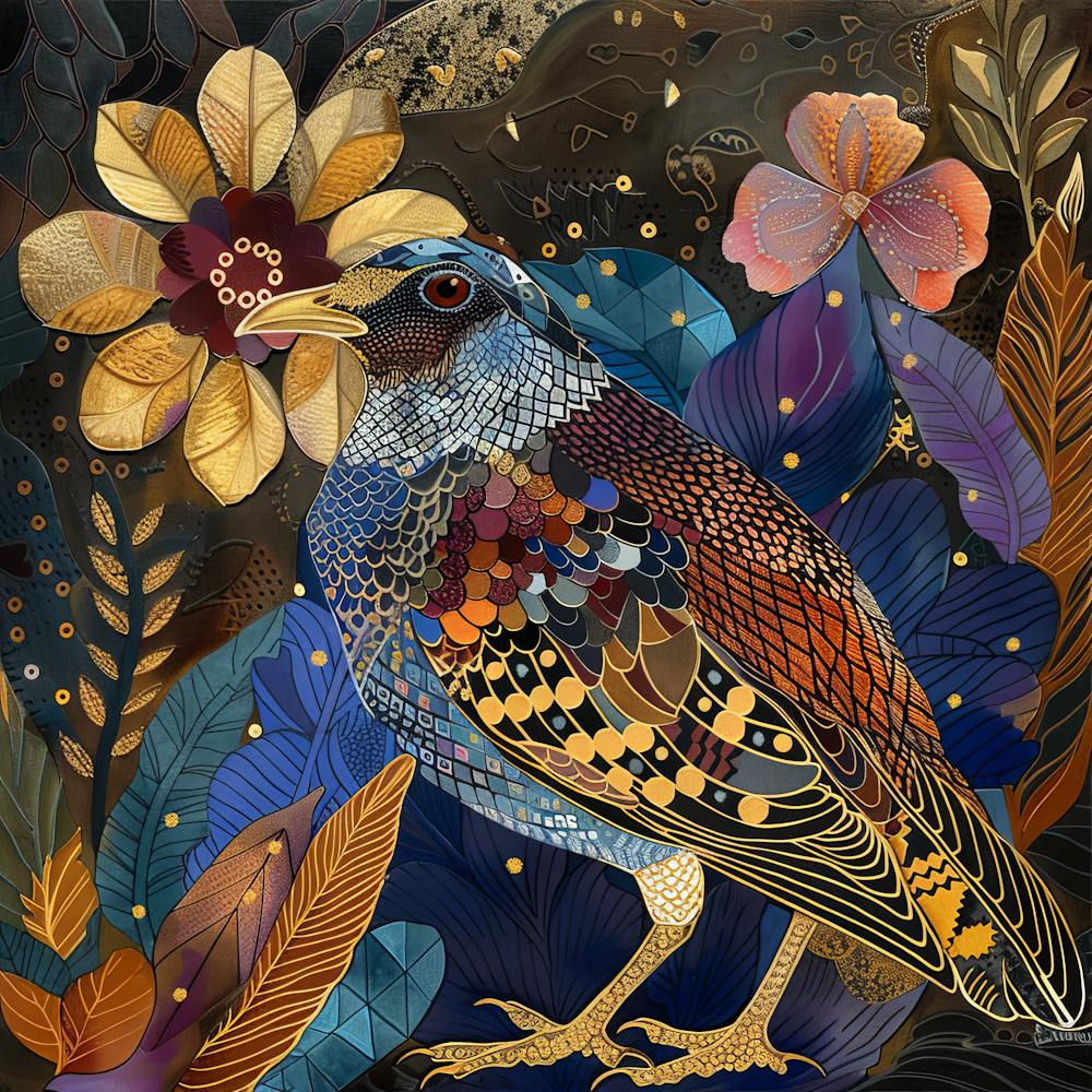 Patchwork Quilted Quail 2