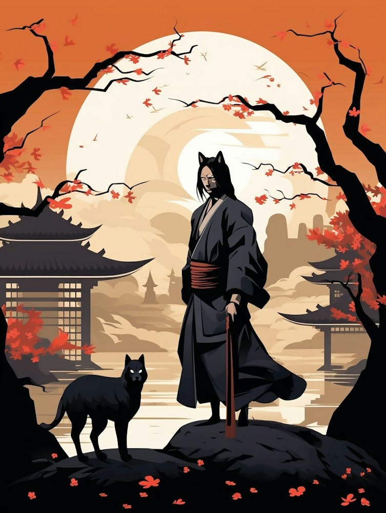 Japanese Samurai Illustration 23