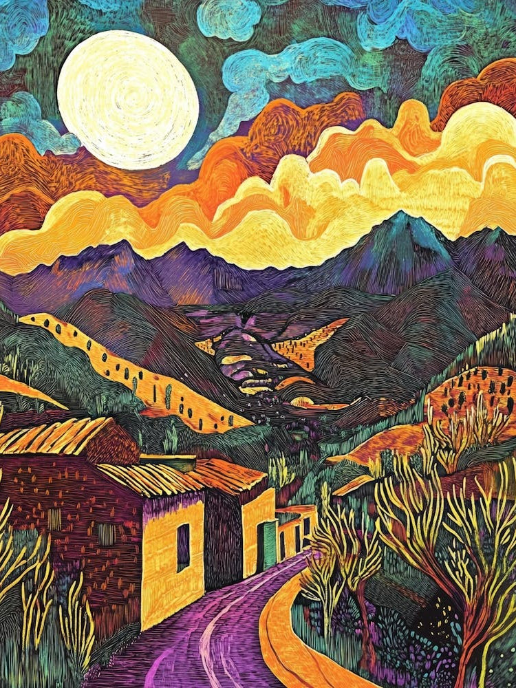 Full Moon In The Mountains