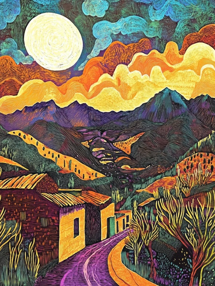 Full Moon In The Mountains