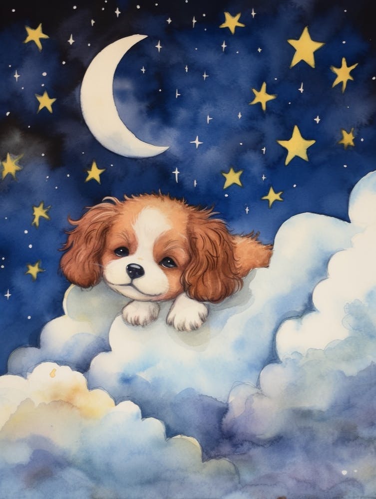 Baby Puppy 1 Sleeping In The Clouds