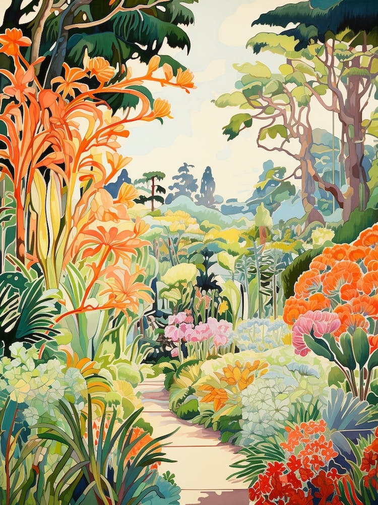 Harry P Leu Gardens Usa Modern Illustration 3