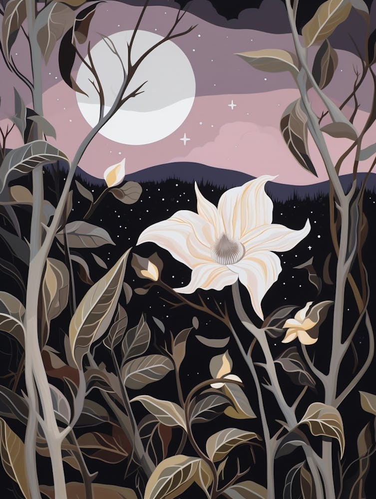 Moonflower 4 Flower Painting