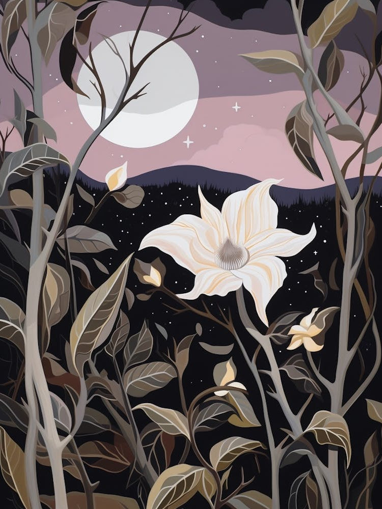 Moonflower 4 Flower Painting