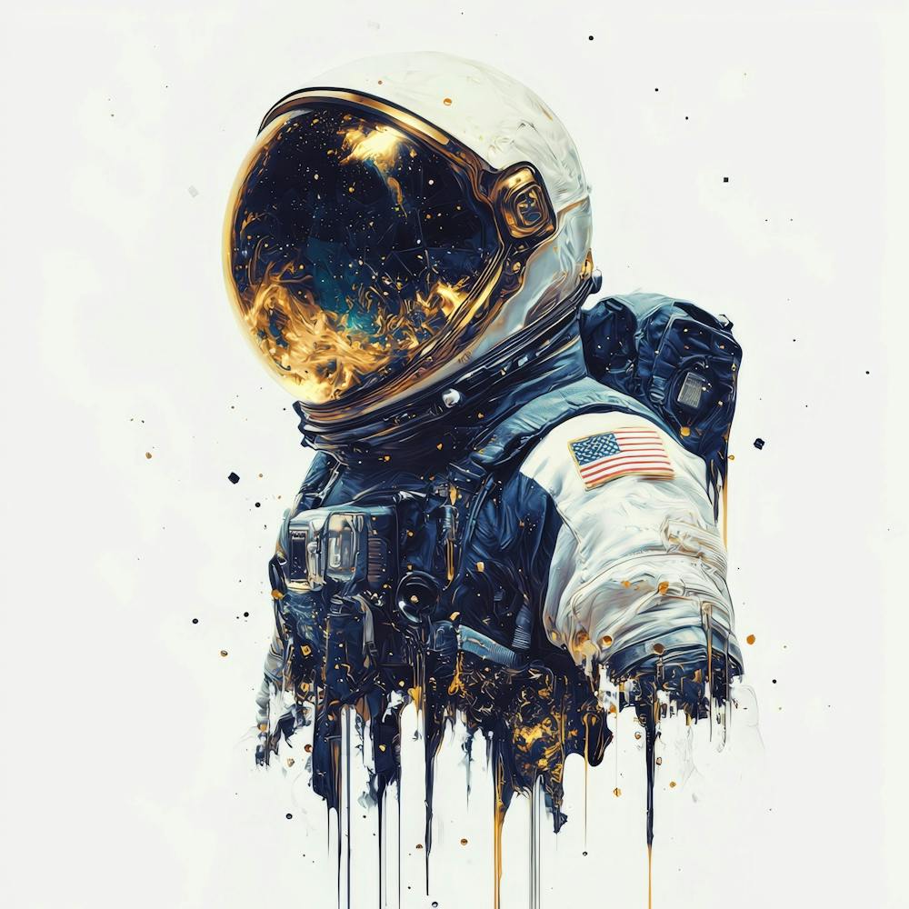 Astronaut Painting.Generated AI. Wall 1