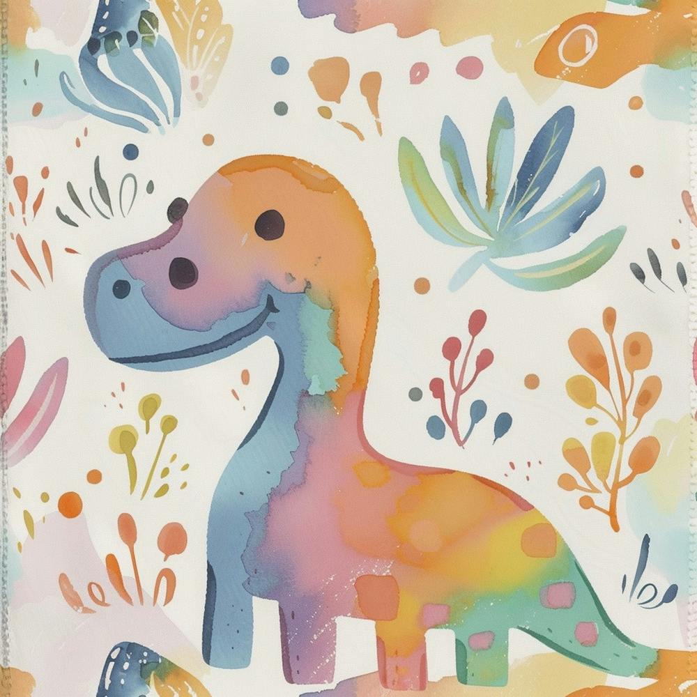 Cute Muted Pastel Amargasaurus Dinosaur 1