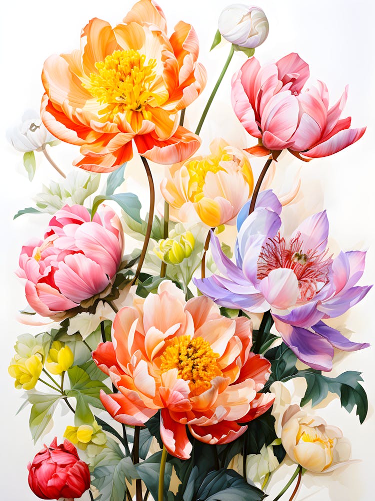 Peonies In A Vase