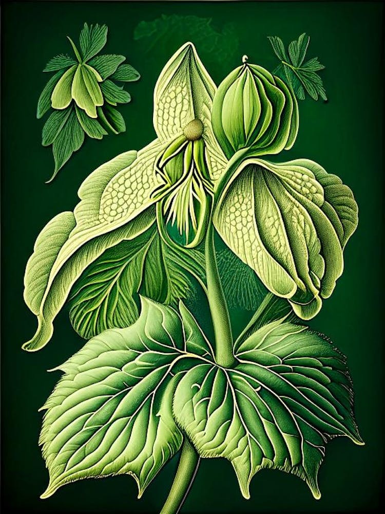 Mayapple Wildflower Vintage Botanical 2