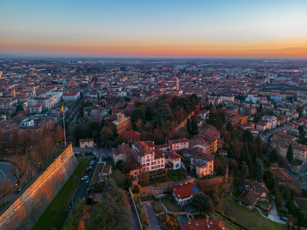 Sunset Città Alta Bergamo Print