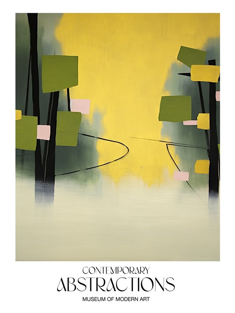 Green Abstract Painting 4 Exhibition Poster
