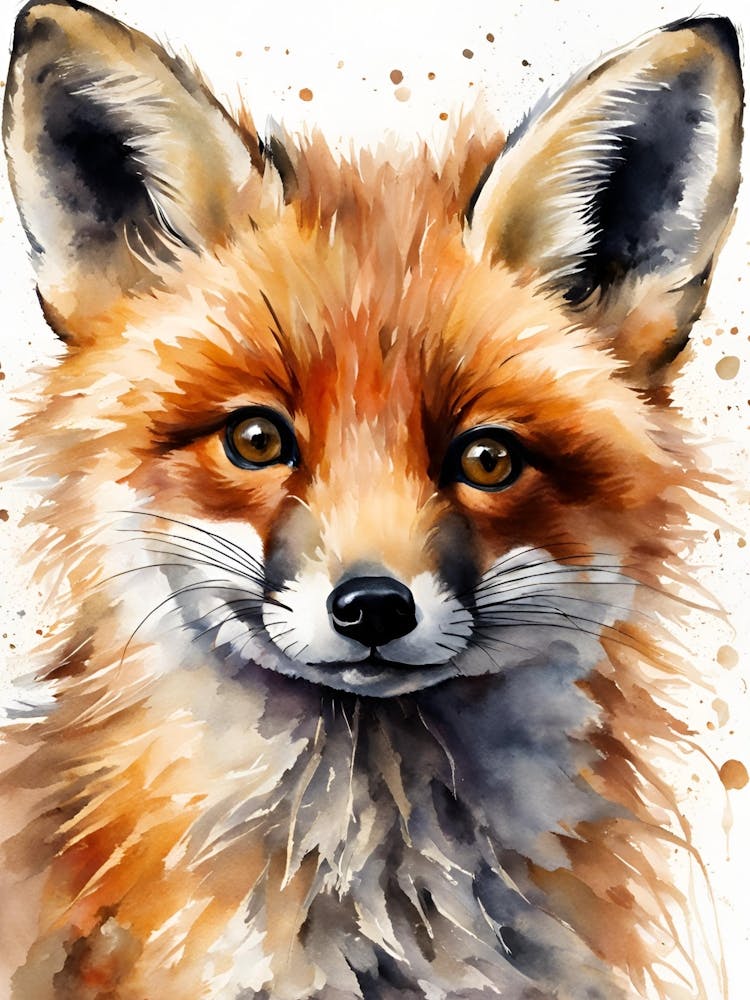 Fuchs Aquarellmalerei