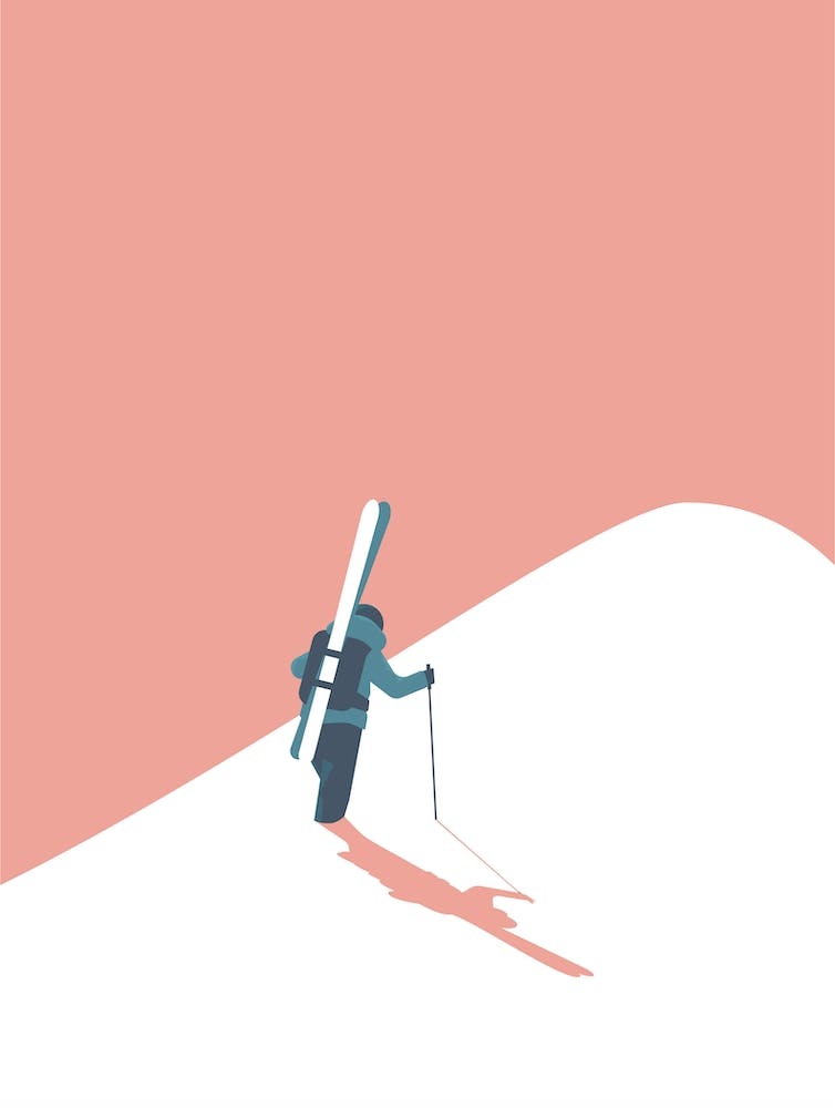 Hiking ski in pink