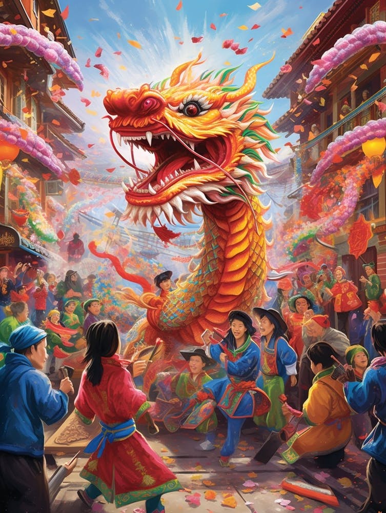 Dragon Dancing Chinese New Year 4