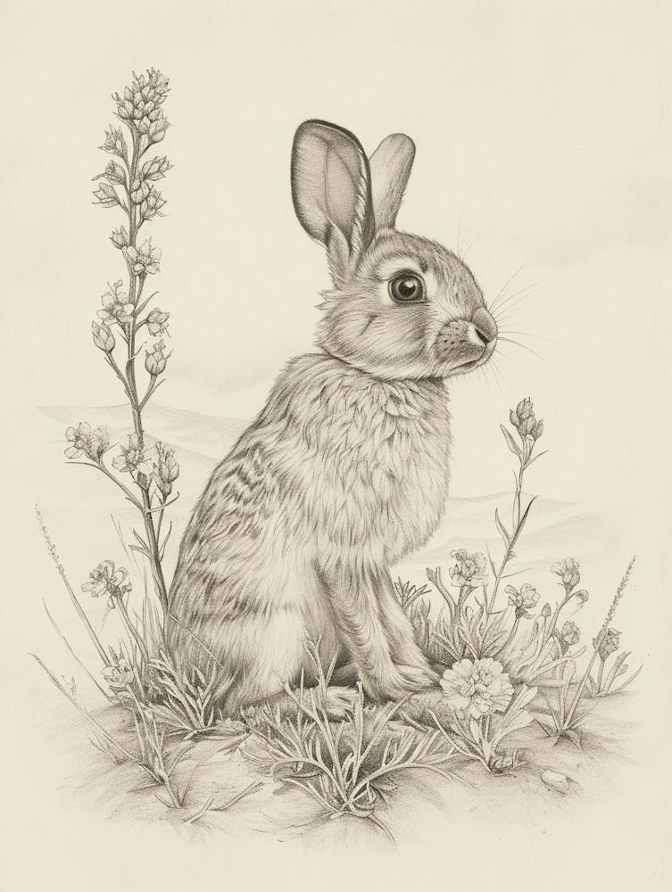Argente Rabbit Drawing 3