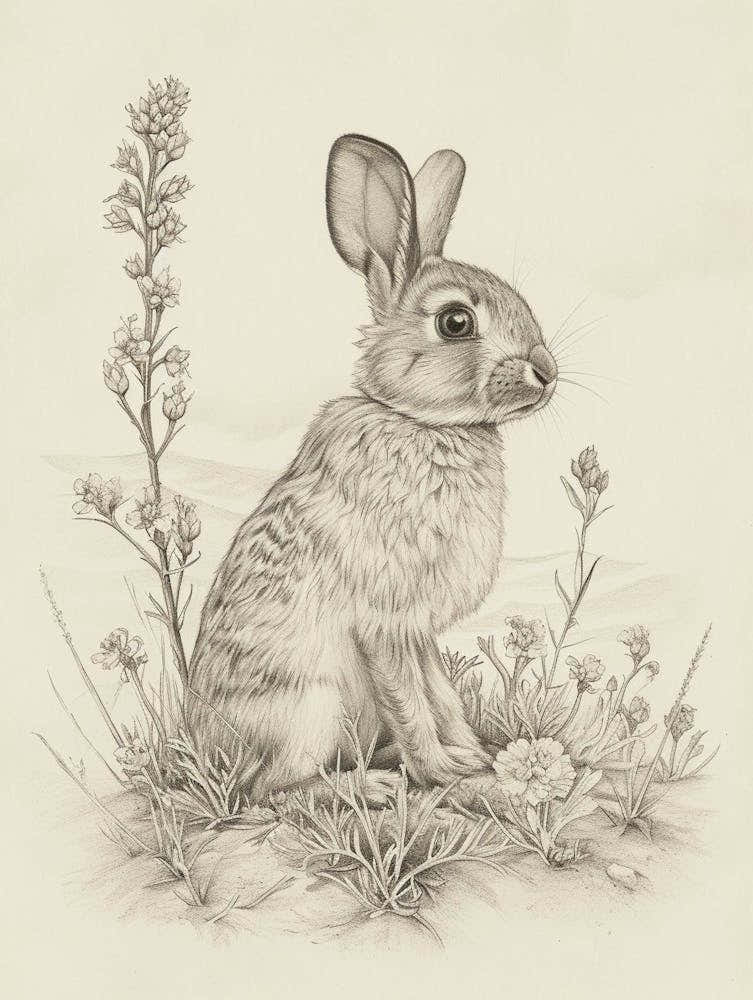 Argente Rabbit Drawing 3
