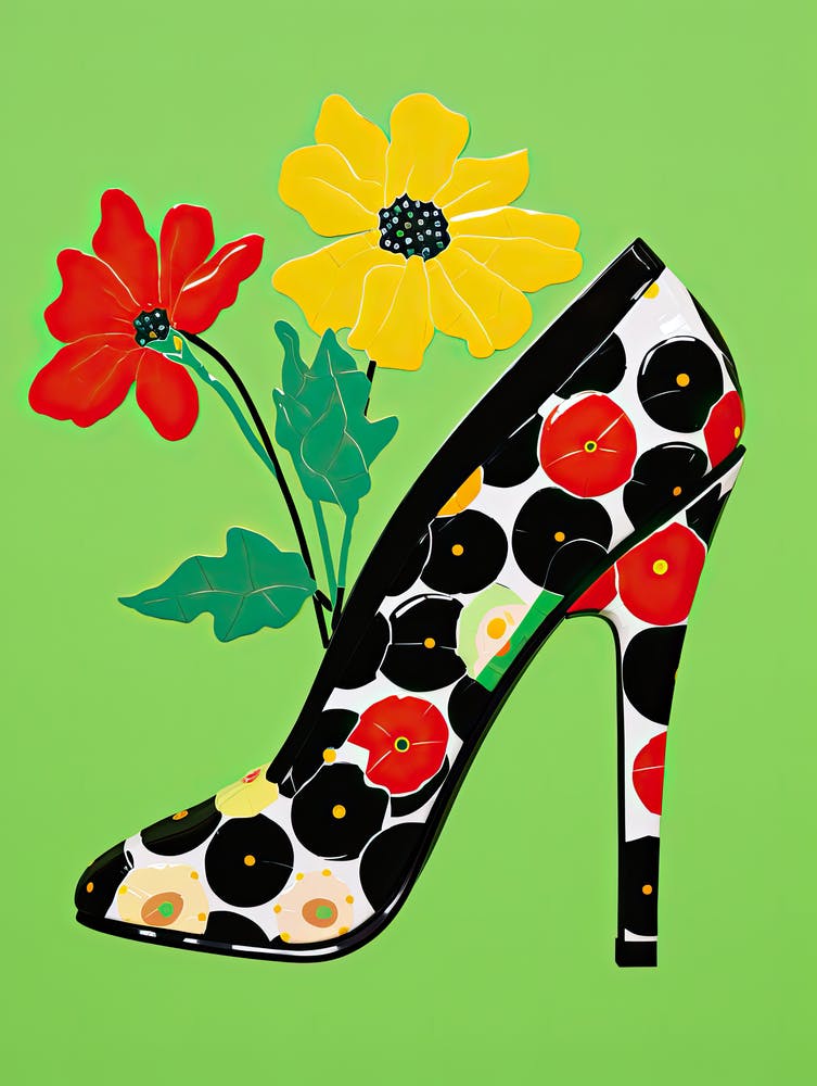 Blühende Sohlen: Blumenkunst auf Schuhen