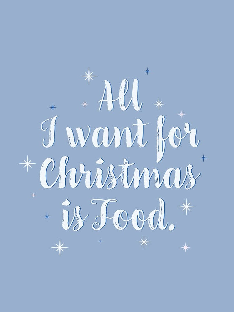 All I Want For Christmas Print Christmas Typography Homedecor Wallart Gift Poster 