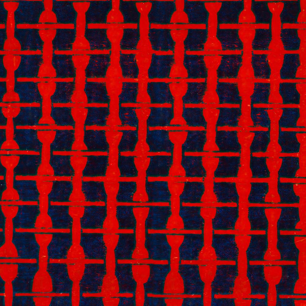 Vintage Ukiyo-e Woodblock Print Of Japanese Textile, Shima Shima, Furuya Korin (146)