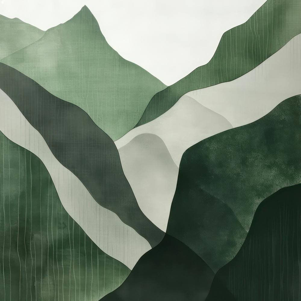 Japanese Watercolour Of Mount Hakuba 2