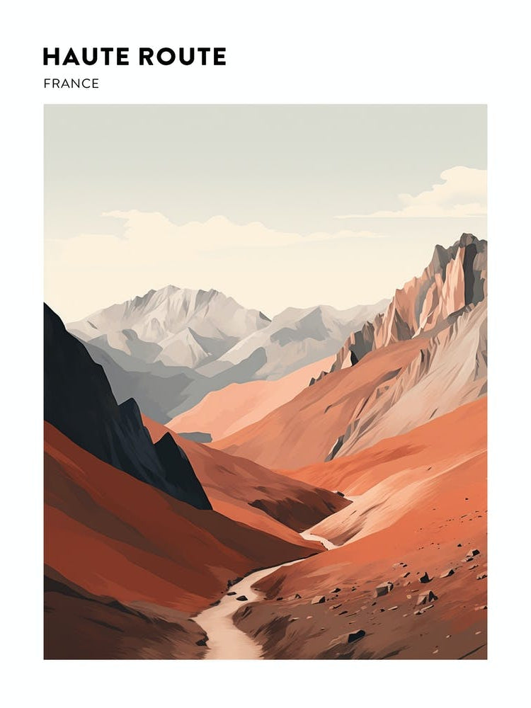 Haute Route France 1 Hiking Trail Landscape Poster