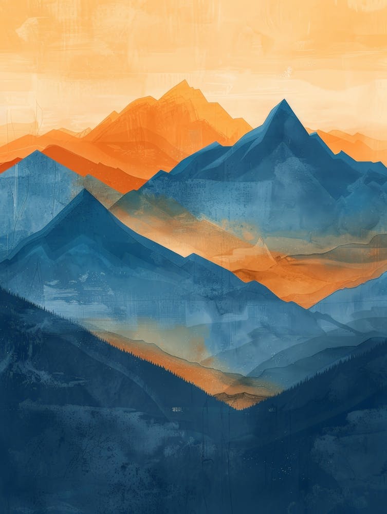 Mountains At Sunset 2