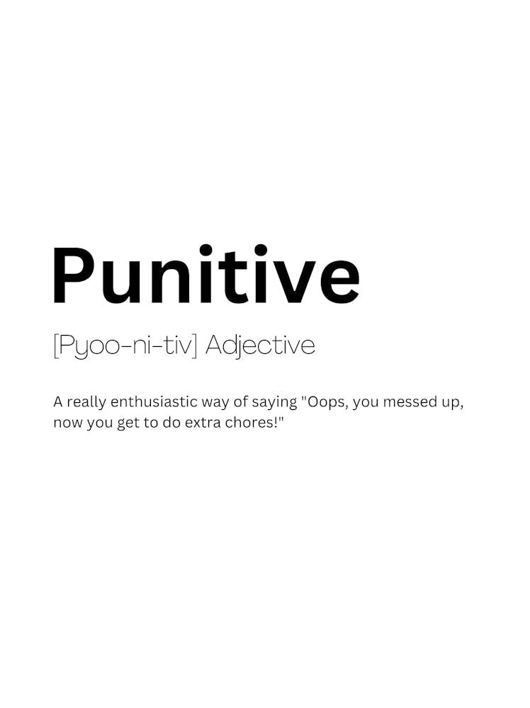 Punitive Definition Meaning