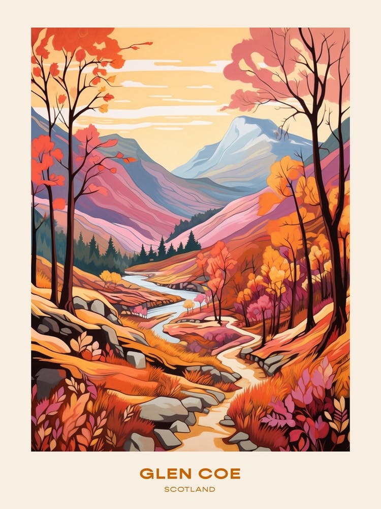 Glen Coe Scotland 2 Hike Poster